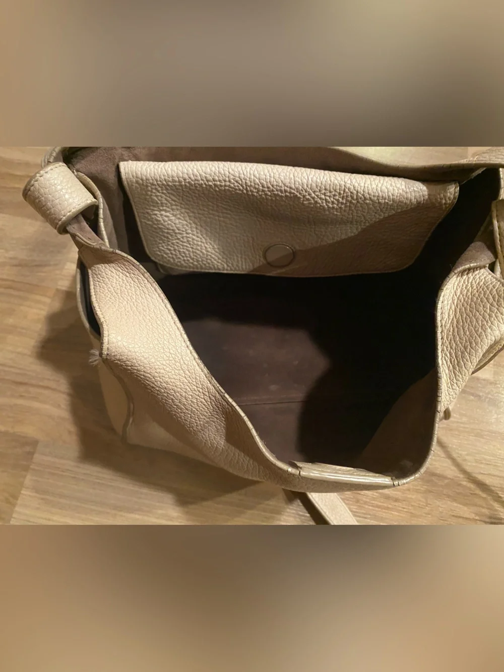 Cuyana Double Loop Minimalist Leather Shoulder Bag - AS IS